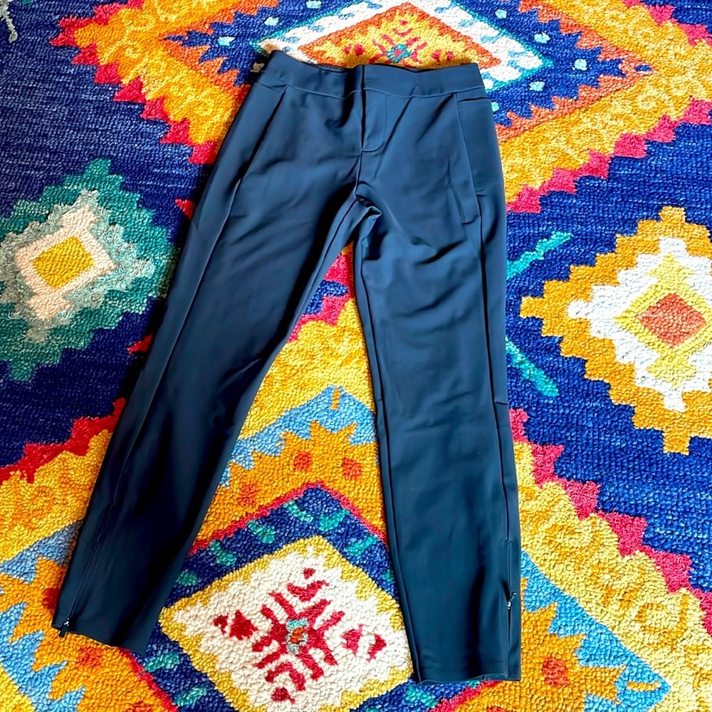 Athleta Stellar Mid Rise Slim Pant 0P black sand
